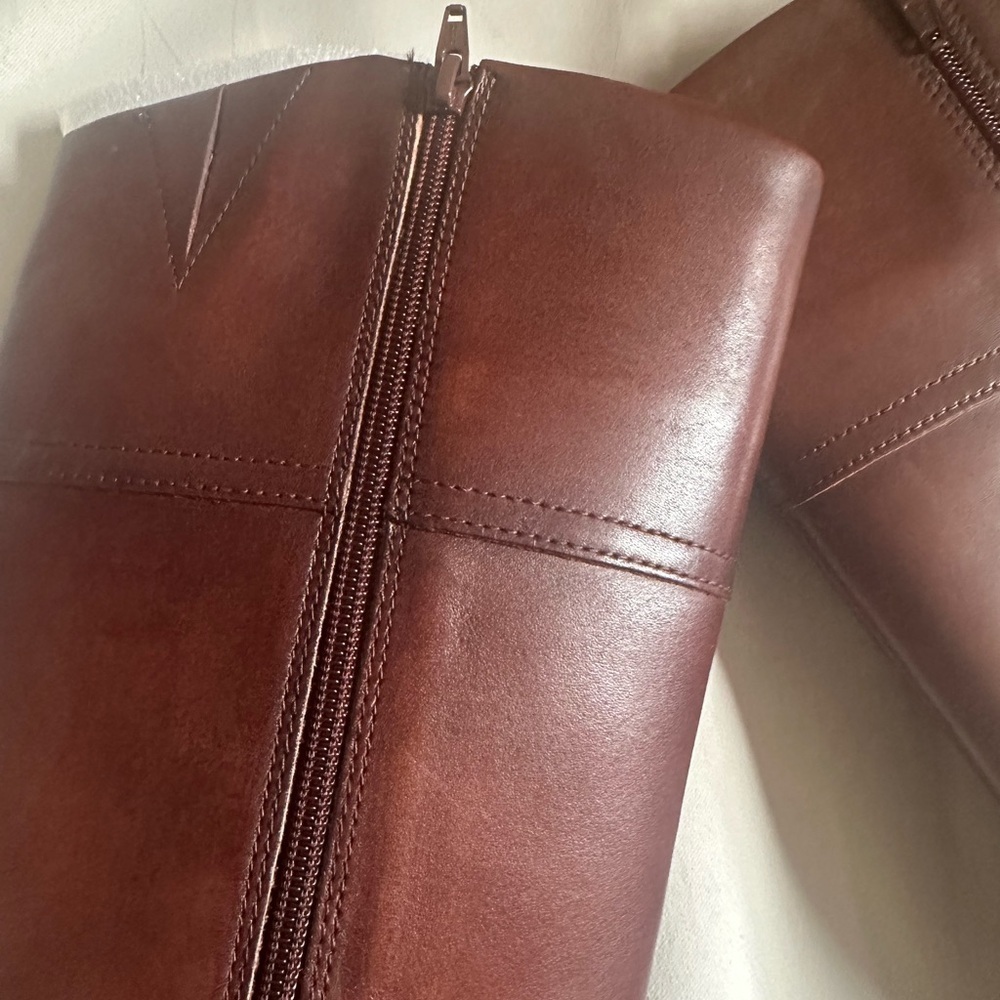 Alex Marie Brown Over the Knee Boots with Equestrian Design - Picture 6 of 12